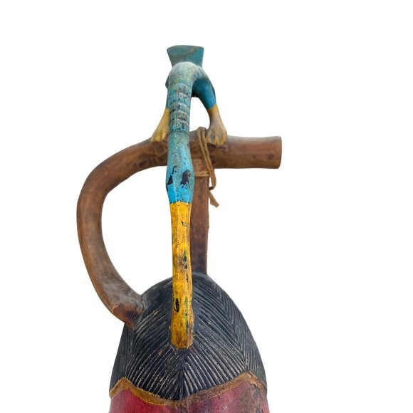 African Tribal Guru Mask worn to Increase Fertility 1980 Tribe Wall Art - Picture 3 of 16